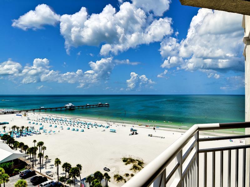 Stunning 10th floor view of Clearwater Beach from this Mandalay Beach Club unit.